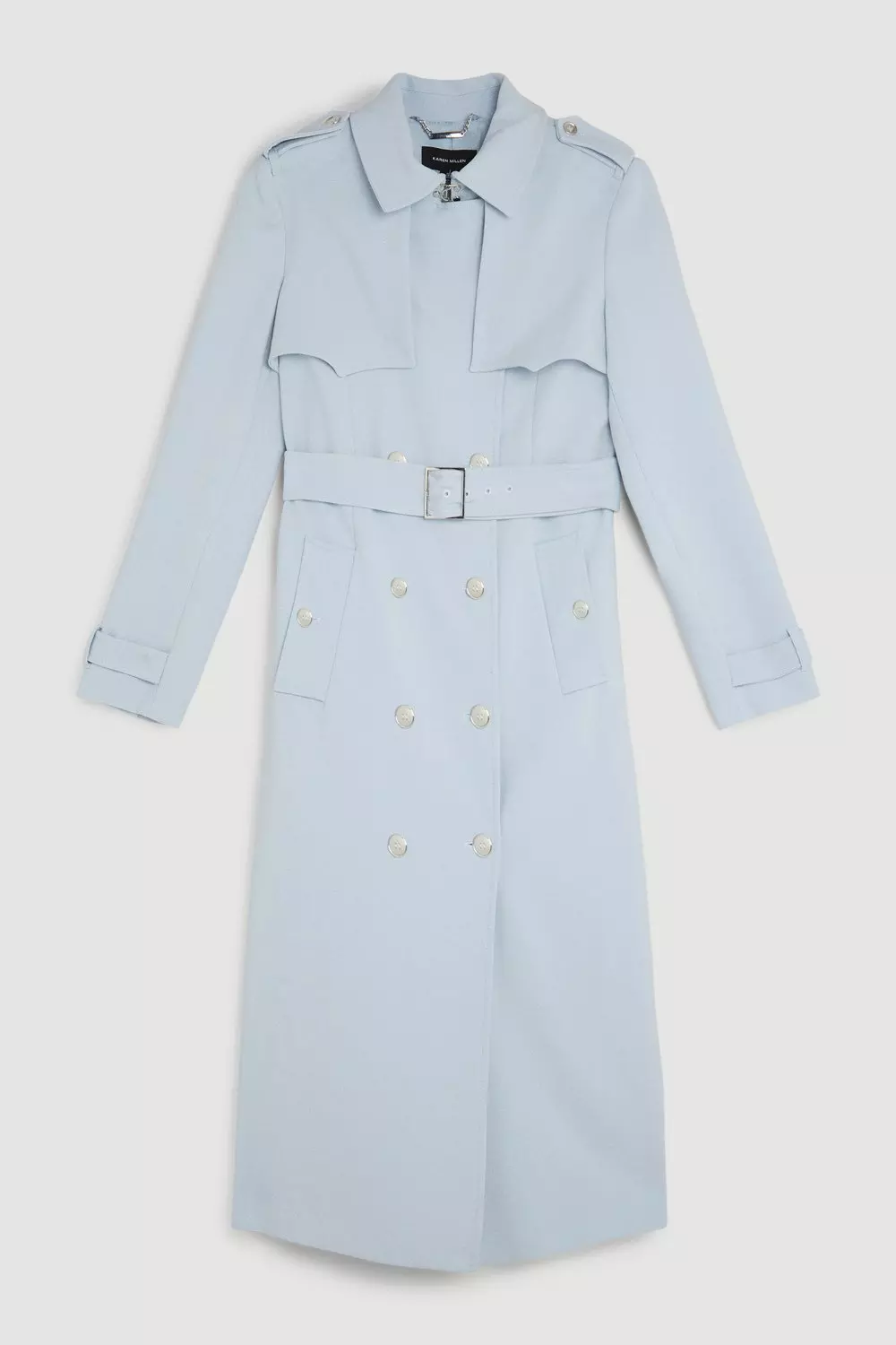 Compact Stretch Belted Trench Coat | Karen Millen